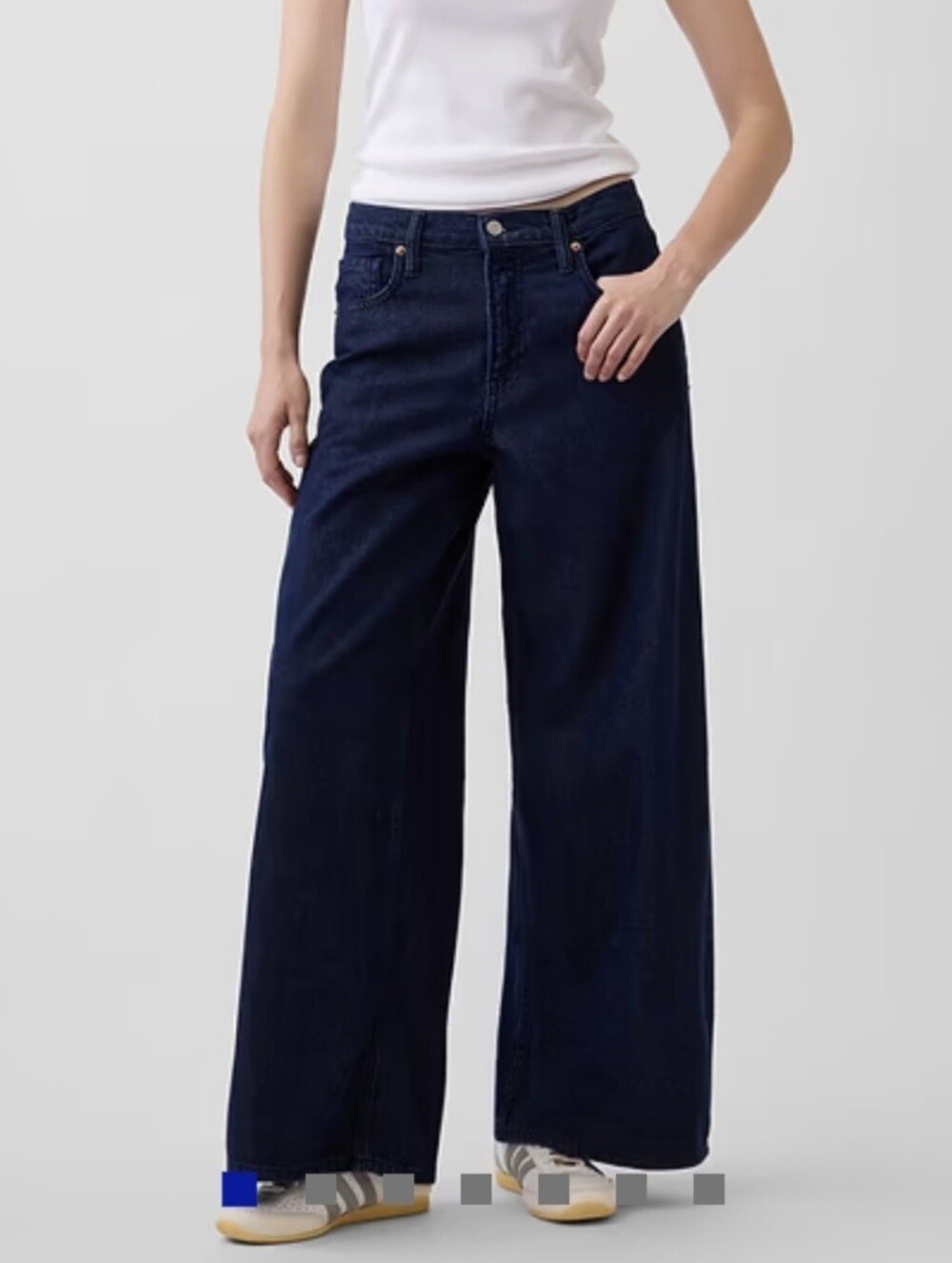 Gap Mid Rise UltraSoft Baggy Dark Wash Jeans